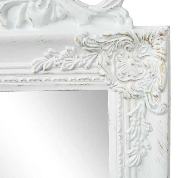 vidaXL Free-Standing Mirror Baroque Style 160x40 cm White