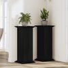 vidaXL Plant Stand Black Oak 33 x 33 x 80 cm Engineered wood