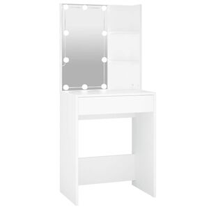 vidaXL Dressing Table | White | Engineered wood, acrylic | 60x40x140 cm
