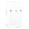 vidaXL Office Cabinet with Sliding Door White 90x40x180 cm Steel