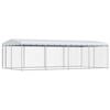 vidaXL Dog Kennel | Silver | Galvanised Steel | Large | Dog Kennel | Rectangular