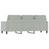 vidaXL 3-Seater Sofa Light Grey 180 cm Velvet