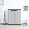 vidaXL Outdoor Storage Cabinet Grey and Black 65x37x85 cm PP
