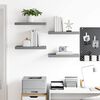 vidaXL Floating Wall Shelves 4 pcs Grey 50x23x3.8 cm MDF