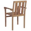 vidaXL Stackable Garden Chairs with Cushions 4 pcs Solid Teak Wood