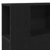 vidaXL Headboard Cabinet Black Oak 140 x 19 x 104.5 cm Engineered Wood