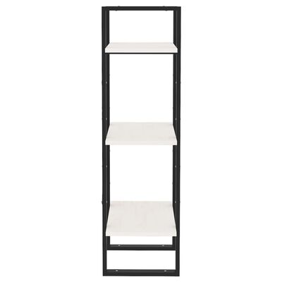 vidaXL 3-Tier Book Cabinet White 40x30x105 cm Solid Pinewood