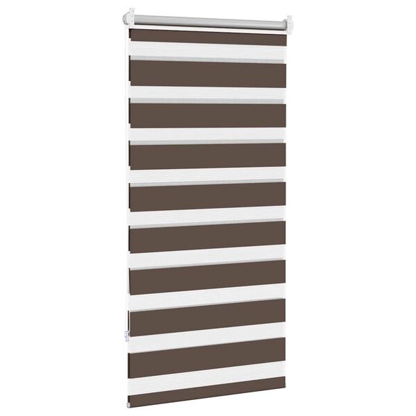 vidaXL Zebra blind 80.9x150 cm Fabric Width 76.7 cm coffee