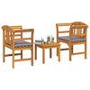 vidaXL Garden Rose Lounge Set 3 pcs Natural Solid Acacia Wood