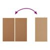 vidaXL Bulletin Board Folding Brown 100 x 100 x 1.4 cm Solid pine wood