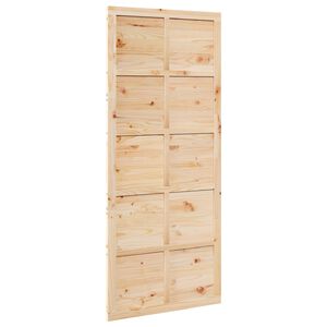vidaXL Barn Door 80 x 2.5 x 208 cm Solid Pine Wood Natural