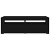 vidaXL TV Cabinet with LED Lights Black 120x35x40 cm