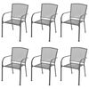 vidaXL 7 Piece Garden Dining Set Steel Anthracite