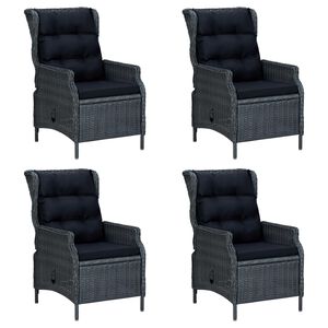 vidaXL 5 Piece Garden Dining Set Dark Grey