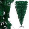 vidaXL Upside-down Artificial Pre-lit Christmas Tree with Ball Set 210 cm