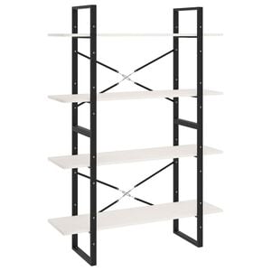 vidaXL 4-Tier Book Cabinet White 100x30x140 cm Solid Wood Pine