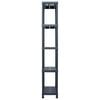 vidaXL Storage Shelf Racks 5 pcs Black 125 kg 60x30x180 cm Plastic