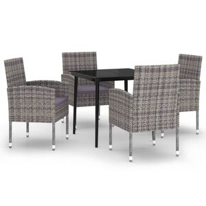 vidaXL 5 Piece Garden Dining Set Anthracite