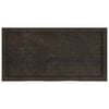 vidaXL Table Top Dark Brown 100x50x(2-4) cm Treated Solid Wood Oak