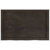 vidaXL Bathroom Countertop Dark Brown 80x50x(2-4) cm Treated Solid Wood
