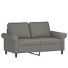 vidaXL 2-Seater Sofa with Pillows&Cushions Dark Grey 120 cm Fabric