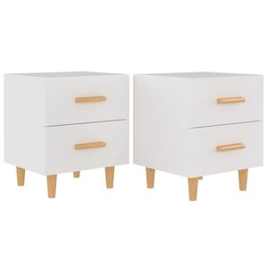 vidaXL Bed Cabinets 2 pcs White 40x35x47.5 cm