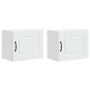 vidaXL Dishwasher Panel Kalmar 2 pcs White Engineered Wood