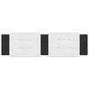 vidaXL Headboard Cushion "Zadar" White and Black 180 cm Faux Leather