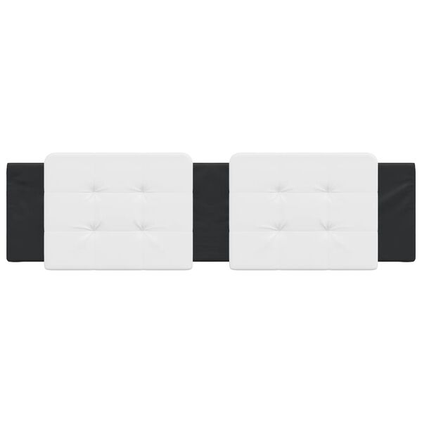 vidaXL Headboard Cushion "Zadar" White and Black 180 cm Faux Leather