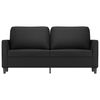 vidaXL 2-Seater Sofa Black 140 cm Faux Leather