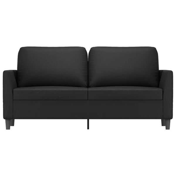 vidaXL 2-Seater Sofa Black 140 cm Faux Leather