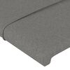 vidaXL Headboard with Ears Dark Grey 103x23x78/88 cm Fabric