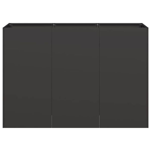 vidaXL Planter Black 120x40x80 cm Cold-rolled Steel