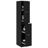 vidaXL Apothecary Cabinet Black oak 30 x 41 x 174.5 cm Engineered wood