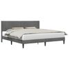 vidaXL Bed Frame with Headboard Dark Grey 180 x 200 cm Velvet