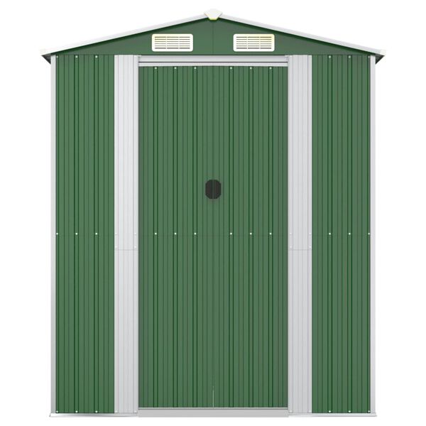 vidaXL Garden Shed Green 192x191x223 cm Galvanised Steel