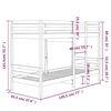 vidaXL Bunk Bed without Mattress White 90x190 cm Single Solid Wood Pine