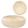 vidaXL Sink 40x12 cm Marble Cream