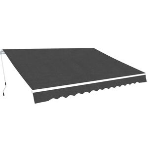 vidaXL Folding Awning Manual Operated 400 cm Anthracite (143034+143046)