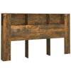 vidaXL Headboard Cabinet Smoked Oak 180x18.5x104.5 cm