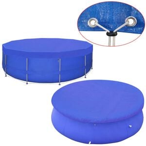 vidaXL Pool Cover | Dark blue | Polyethylene | Fits pools up to 420 cm diameter