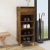 vidaXL Shoe Cabinet Smoked Oak 40x36x105 cm Engineered Wood