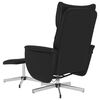 vidaXL Massage Recliner Chair with Footstool Black Faux Leather