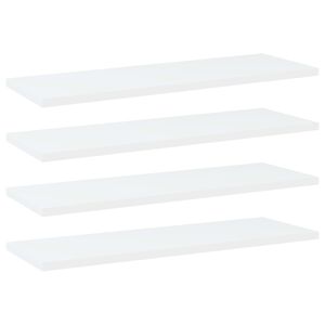vidaXL Bookshelf Boards 4 pcs White 60x20x1,5 cm Engineered Wood
