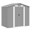 vidaXL Garden Shed | Grey | Galvanised Steel | Large | Garden Shed | Rectangular