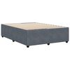vidaXL Bed Frame without Mattress Dark Grey Double Velvet