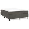vidaXL Box Spring Bed with Mattress Dark Grey 152x203 cm Velvet