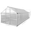 vidaXL Greenhouse Aluminium 481x250x195 cm 23.44 m&sup3;