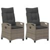 vidaXL Garden Chair 2 pcs Grey and Dark Grey 56 x 60 x 112 cm