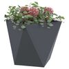 vidaXL Planter 2 pcs Anthracite 40 x 40 x 40 cm Steel